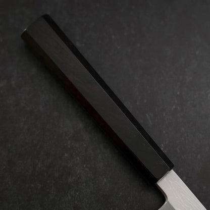 Yanagi Kiritsuke Blue Steel #1 Suminagashi Buffalo Ebony Handle With Sheath 270mm