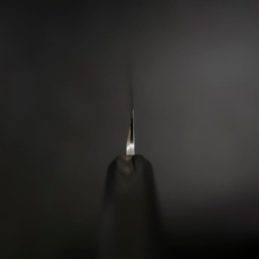 Yanagi Kiritsuke Blue Steel #1 Suminagashi Buffalo Ebony Handle With Sheath 300mm