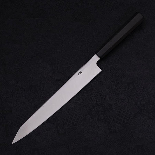 Yanagi Kiritsuke Blue Steel #2 Kasumi Buffalo Ebony Handle 240mm