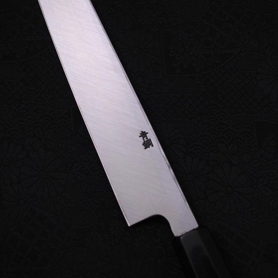 Yanagi Kiritsuke Blue Steel #2 Kasumi Buffalo Ebony Handle 240mm