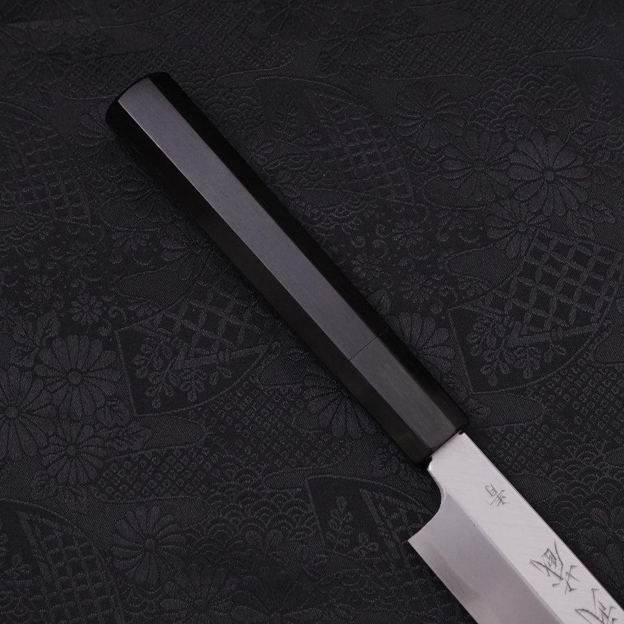 Yanagi Kiritsuke Blue Steel #2 Kasumi Buffalo Ebony Handle 300mm