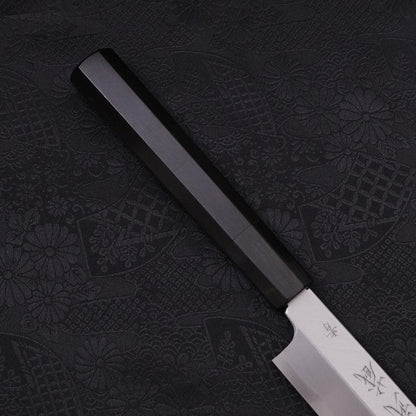 Yanagi Kiritsuke Blue Steel #2 Kasumi Buffalo Ebony Handle 300mm