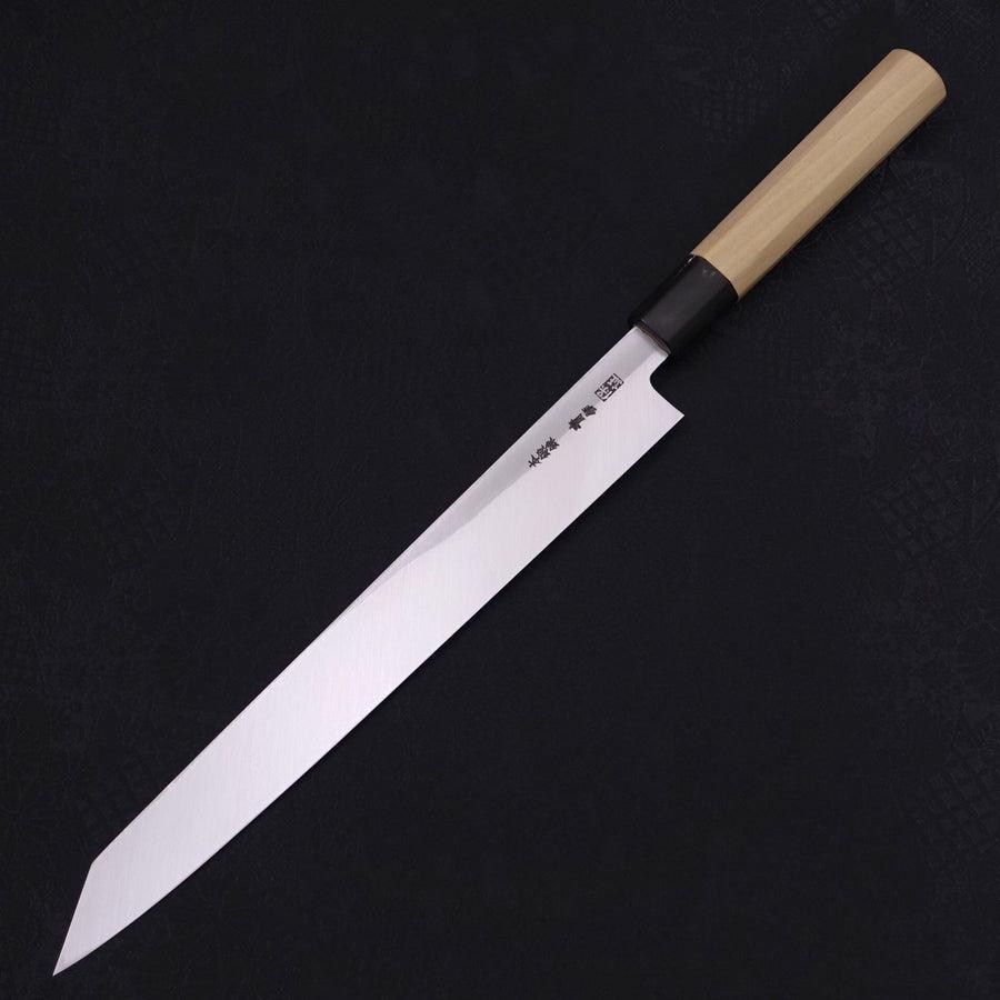 Yanagi Kiritsuke Blue Steel #2 Kasumi Magnolia Buffalo Handle 270mm