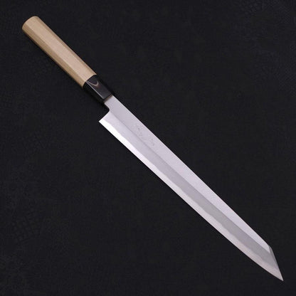 Yanagi Kiritsuke Blue Steel #2 Kasumi Magnolia Buffalo Handle 270mm