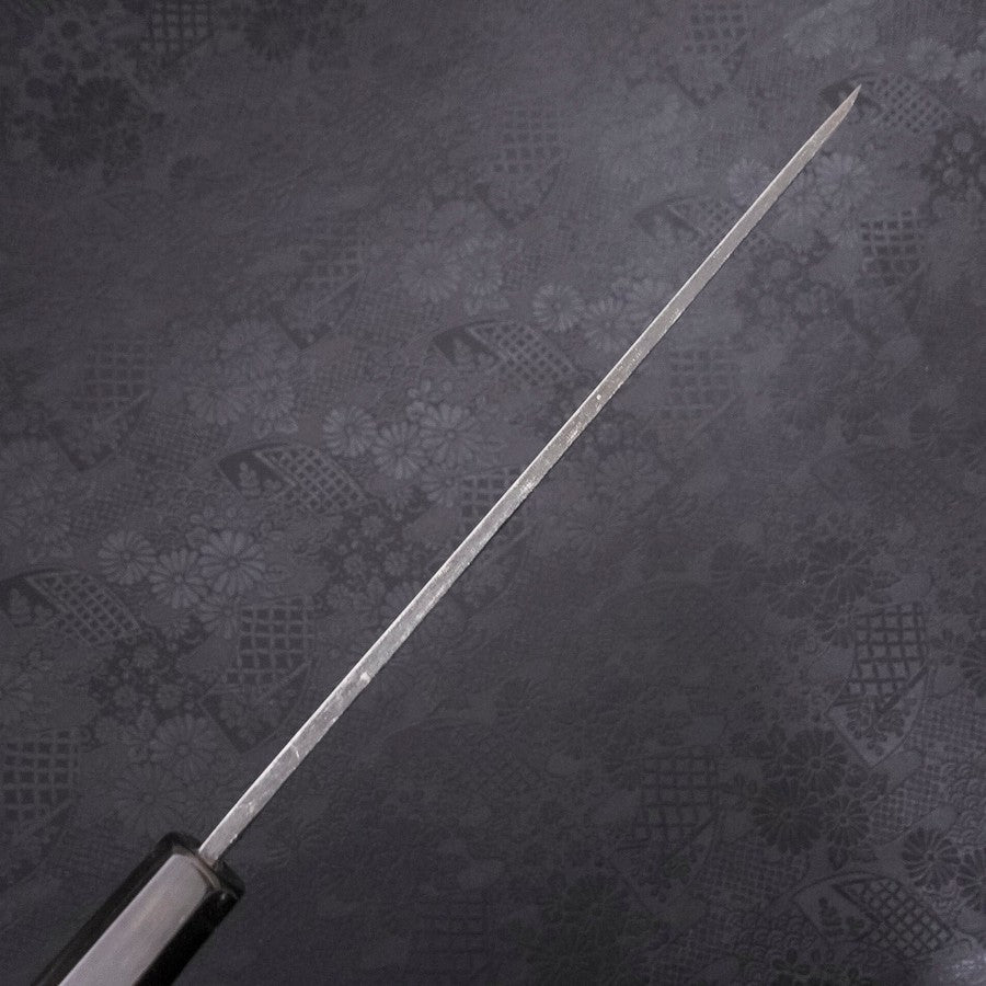 Yanagi Kiritsuke Blue Steel #2 Kurouchi Buffalo Ebony Handle 240mm