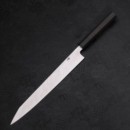Yanagi Kiritsuke Blue Steel #2 Kurouchi Buffalo Ebony Handle 270mm