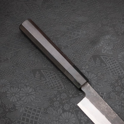 Yanagi Kiritsuke Blue Steel #2 Kurouchi Buffalo Ebony Handle 270mm