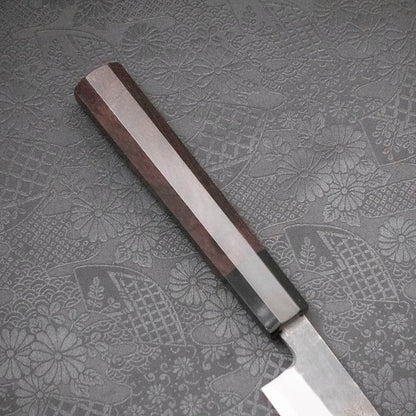 Yanagi Kiritsuke Blue Steel #2 Kurouchi Buffalo Ebony Handle 300mm