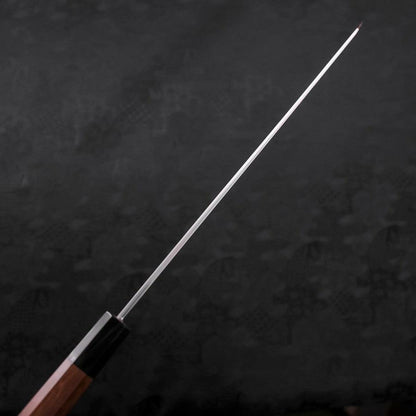 Yanagi Kiritsuke Silver Steel #3 Damascus Mirror Buffalo Walnut Handle 300mm