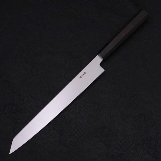 Yanagi Kiritsuke Silver Steel #3 Honyaki Mirror Buffalo Ebony Handle 270mm