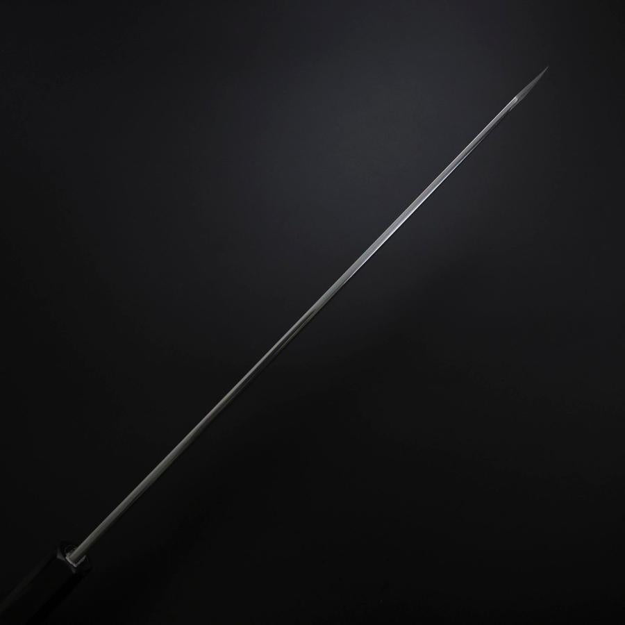 Yanagi Kiritsuke Silver Steel #3 Kasumi Buffalo Ebony Handle 300mm