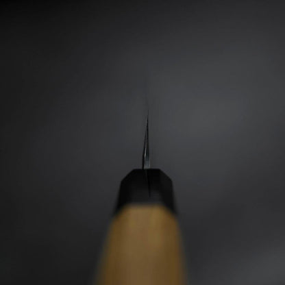 Yanagi Kiritsuke Silver Steel #3 Kasumi Buffalo Teak Handle 300mm