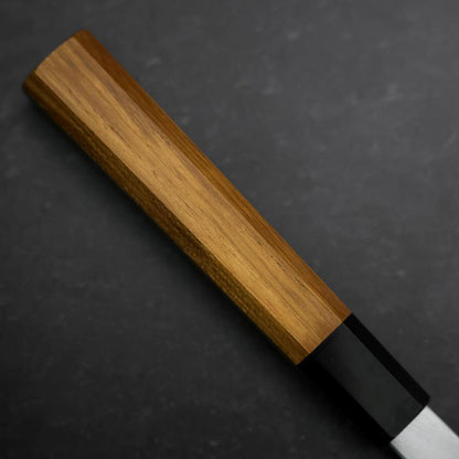 Yanagi Kiritsuke Silver Steel #3 Kasumi Buffalo Teak Handle 300mm