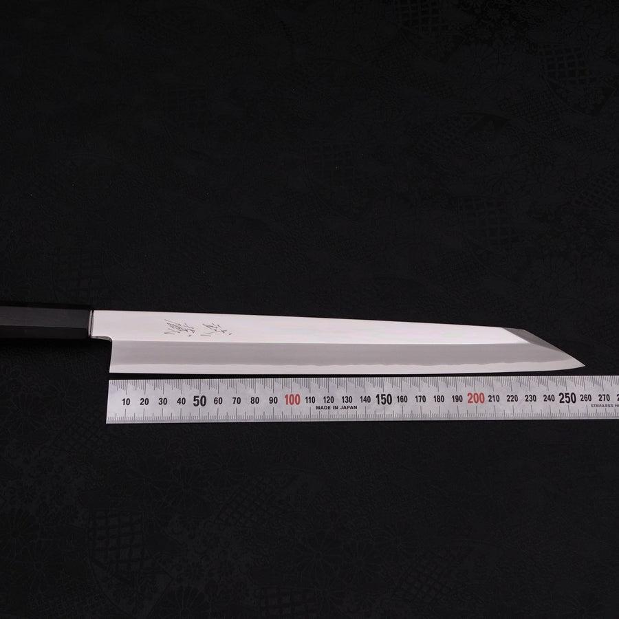 Yanagi Kiritsuke Silver Steel #3 Mirror Buffalo Ebony Handle 270mm