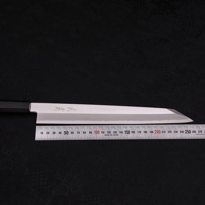 Yanagi Kiritsuke Silver Steel #3 Mirror Buffalo Ebony Handle 270mm
