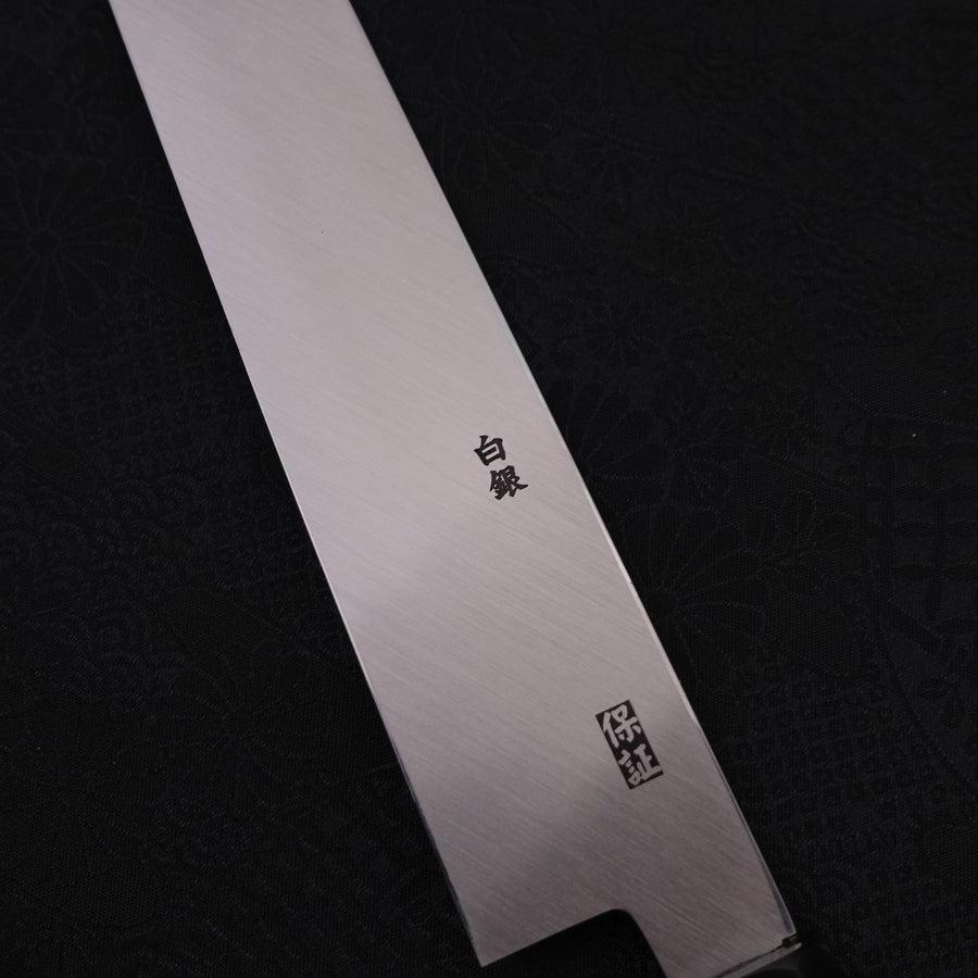 Yanagi Kiritsuke Silver Steel #3 Mirror Buffalo Ebony Handle 270mm