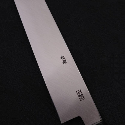 Yanagi Kiritsuke Silver Steel #3 Mirror Buffalo Ebony Handle 270mm