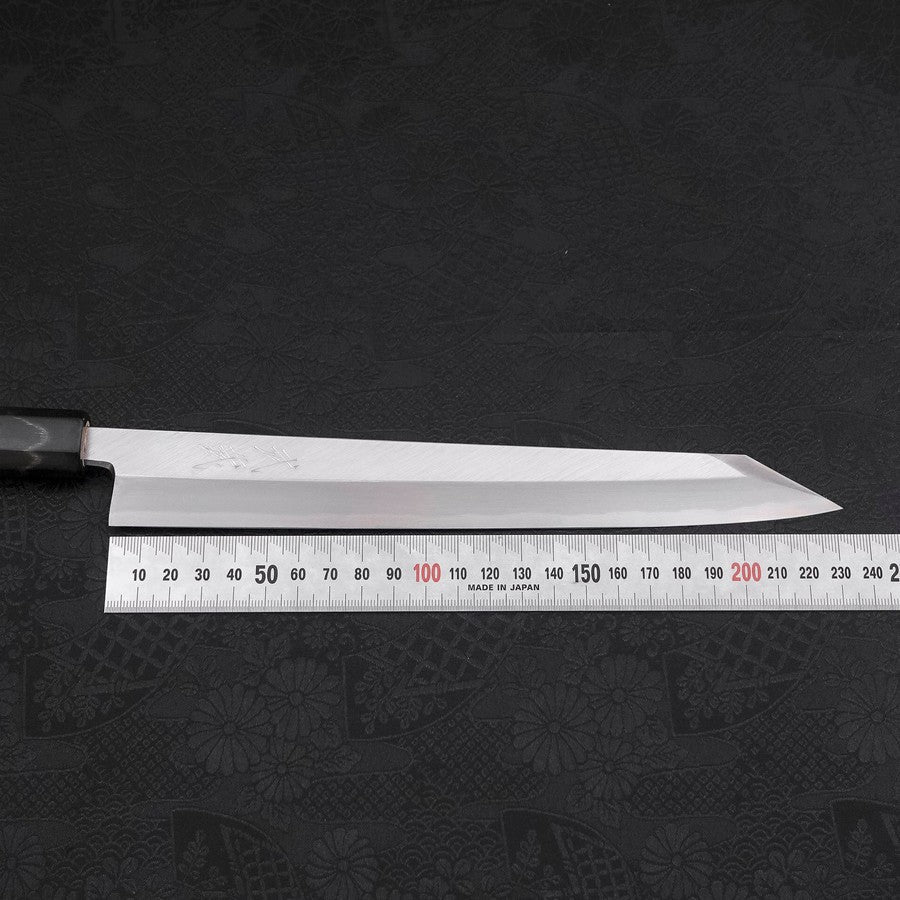 Yanagi Kiritsuke White Steel #2 Kasumi Buffalo Magnolia Handle 240mm