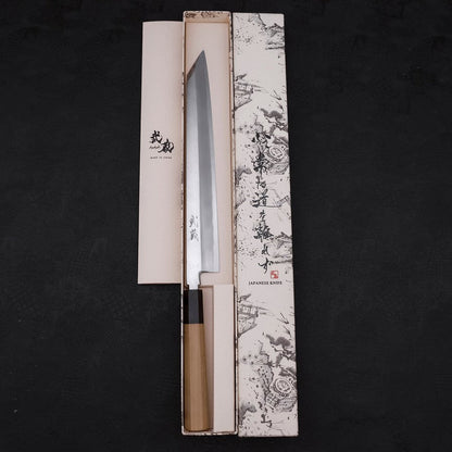 Yanagi-Kiritsuke White Steel #2 Kasumi Buffalo Magnolia Handle 270mm
