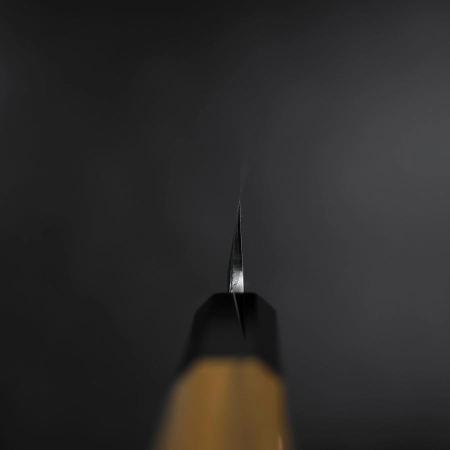 Yanagi Kiritsuke White Steel #2 Kasumi Buffalo Teak Handle 300mm