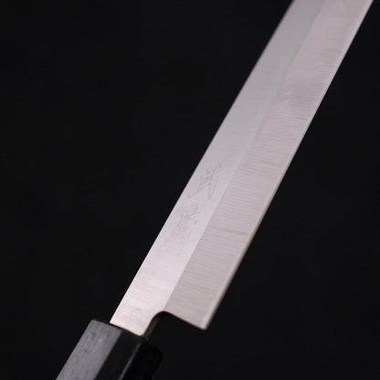 Yanagiba AUS-8 Polished Dark Blue Urushi Handle 210mm