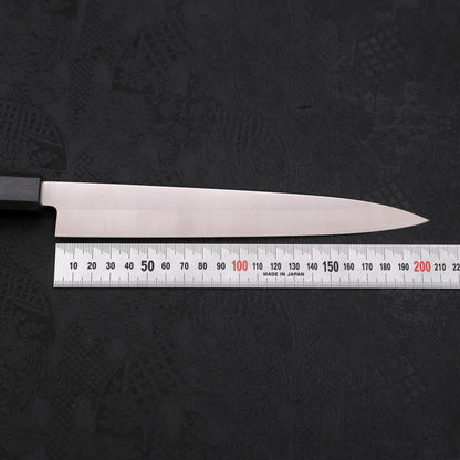 Yanagiba AUS-8 Polished Dark Blue Urushi Handle 210mm