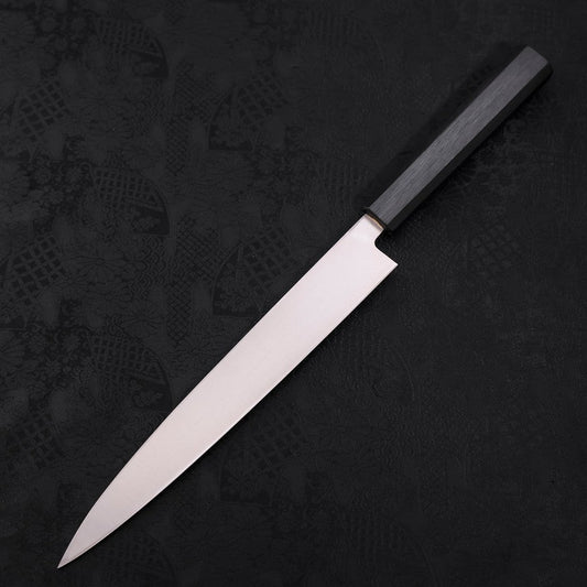 Yanagiba AUS-8 Polished Dark Blue Urushi Handle 240mm