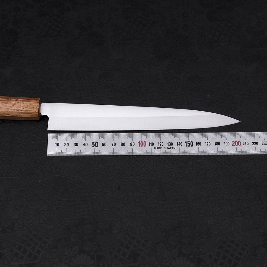 Yanagiba AUS-8 Polished Oak Handle 210mm