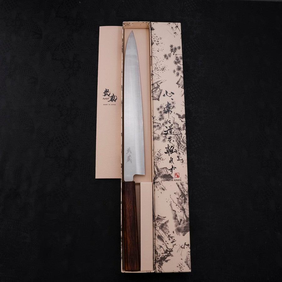 Yanagiba AUS-8 Polished Sumi Urushi Handle 300mm