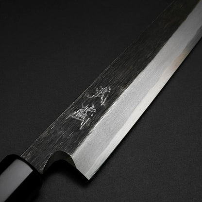 Yanagiba Blue Steel #2 Kurouchi Buffalo Ebony Handle 210mm