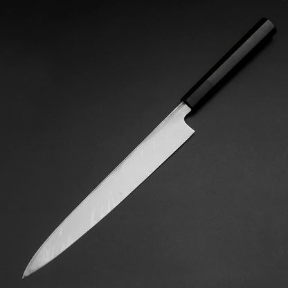 Yanagiba Blue Steel #2 Kurouchi Buffalo Ebony Handle 240mm
