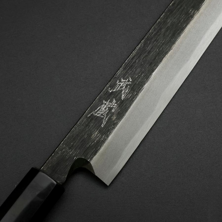 Yanagiba Blue Steel #2 Kurouchi Buffalo Ebony Handle 240mm