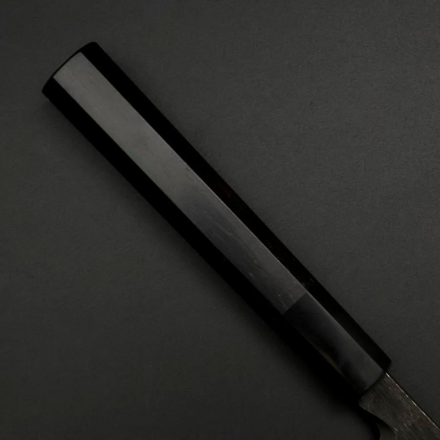 Yanagiba Blue Steel #2 Kurouchi Buffalo Ebony Handle 240mm