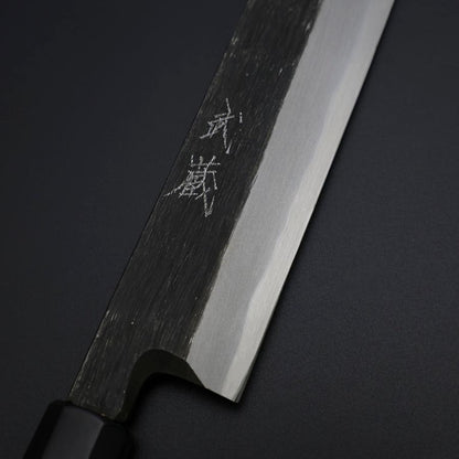 Yanagiba Blue Steel #2 Kurouchi Buffalo Ebony Handle 290mm