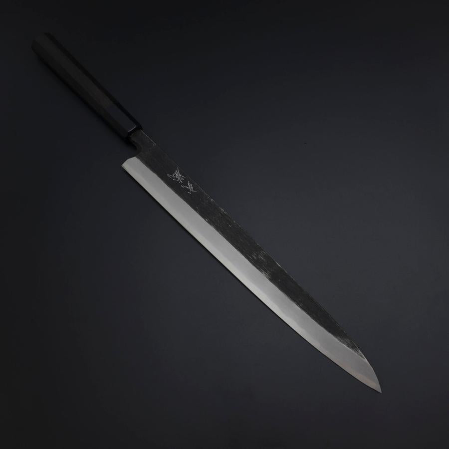 Yanagiba Blue Steel #2 Kurouchi Buffalo Ebony Handle 290mm