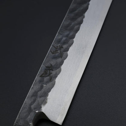 Yanagiba Blue Steel #2 Tsuchime Kurouchi Buffalo Ebony Handle 270mm
