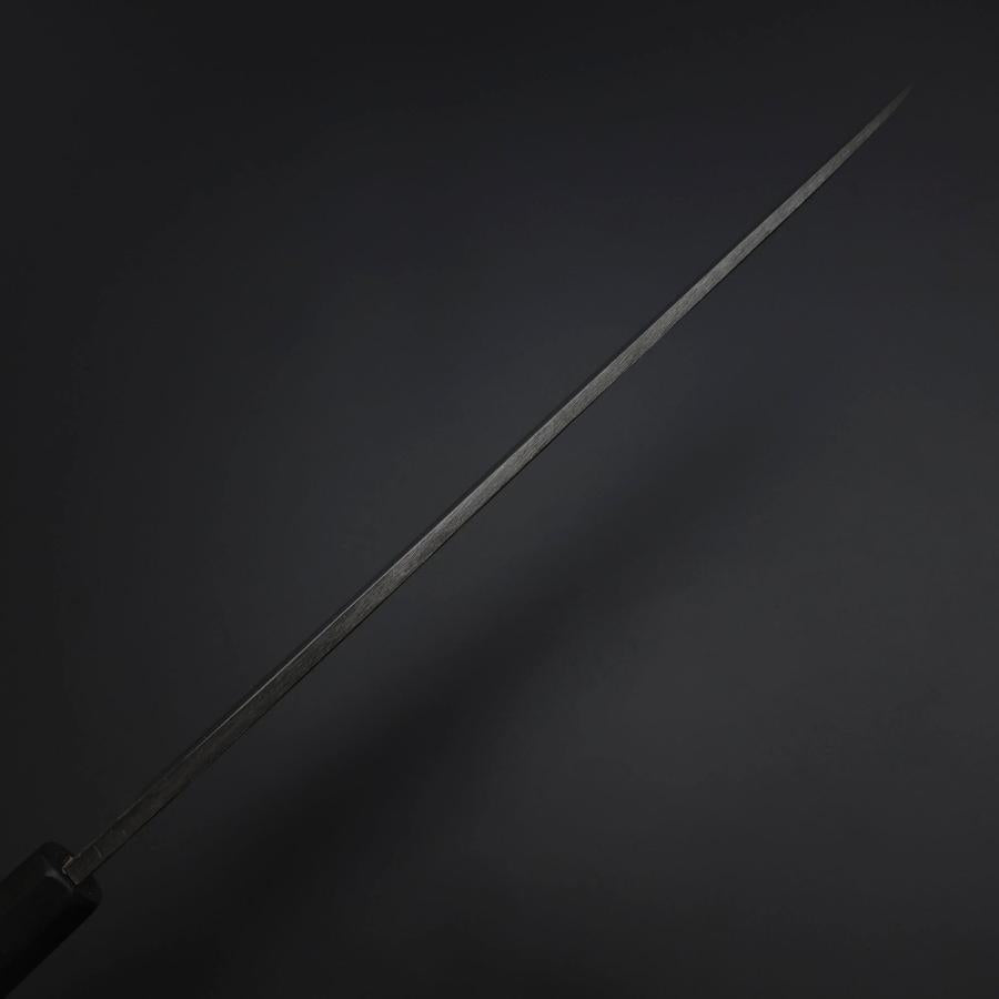Yanagiba Blue Steel #2 Tsuchime Kurouchi Buffalo Ebony Handle 270mm