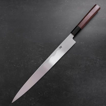 Yanagiba Blue Steel #1 Hon-Kasumi Buffalo Walnut Handle 300mm