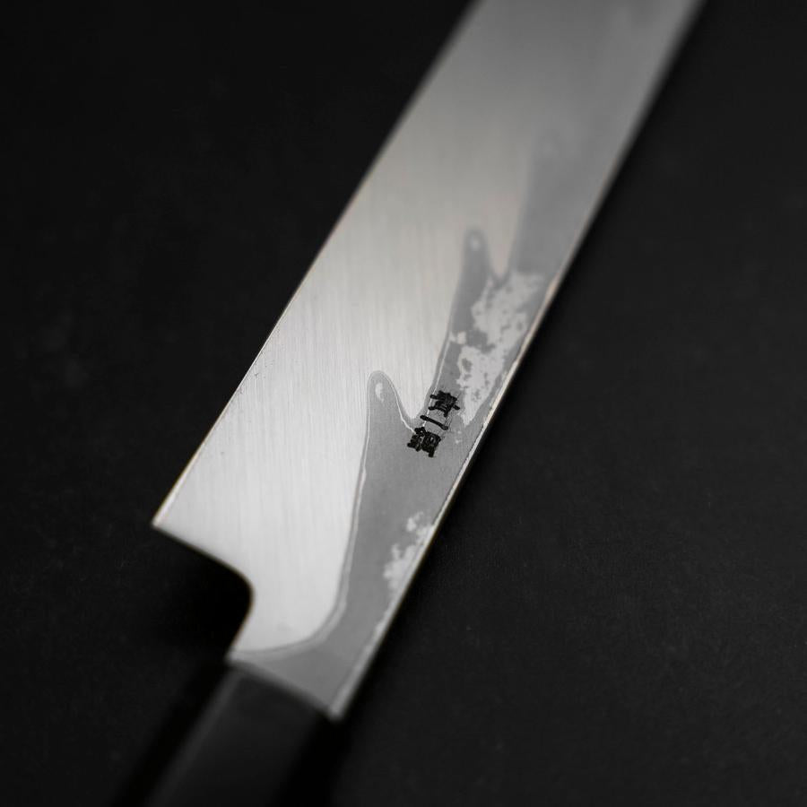 Yanagiba Blue Steel #1 Suminagashi Buffalo Ebony Handle With Sheath 270mm