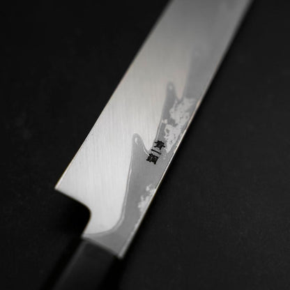 Yanagiba Blue Steel #1 Suminagashi Buffalo Ebony Handle With Sheath 270mm