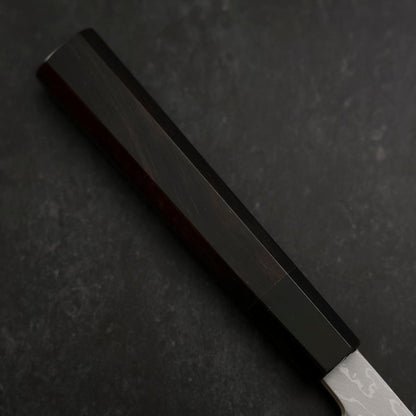 Yanagiba Blue Steel #1 Suminagashi Buffalo Ebony Handle With Sheath 270mm