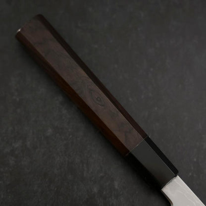 Yanagiba Blue Steel #1 Suminagashi Buffalo Ebony Handle With Sheath 330mm