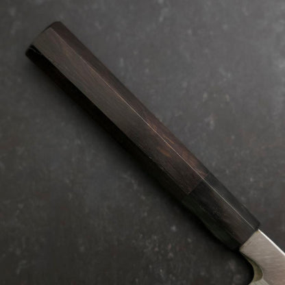 Yanagiba Blue Steel #2 Damascus Buffalo Ebony Handle 210mm