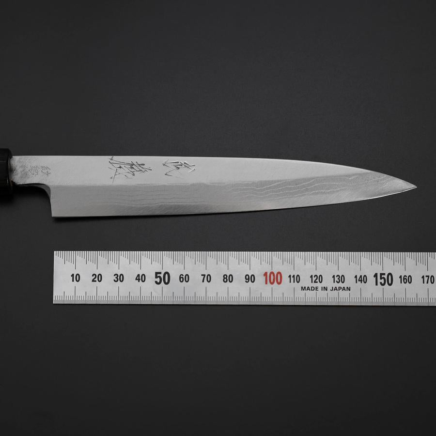 Yanagiba Blue Steel #2 Damascus Shitan Handle 180mm