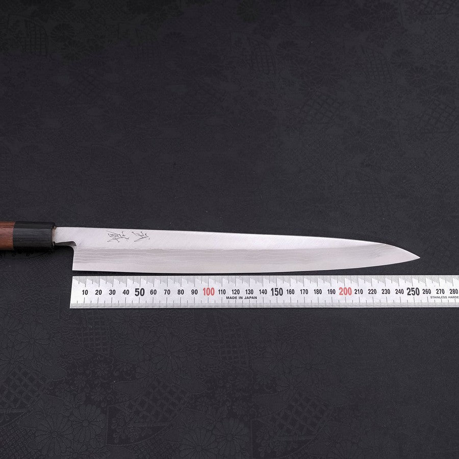 Yanagiba Blue Steel #2 Damascus Shitan Handle 270mm