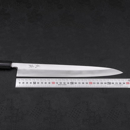 Yanagiba Blue Steel #2 Damascus Shitan Handle 300mm