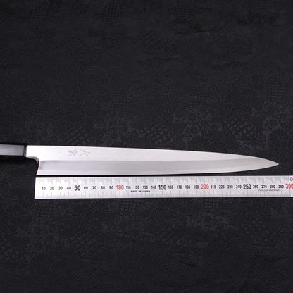 Yanagiba Blue Steel #2 Kasumi Buffalo Ebony Handle 300mm