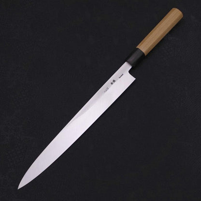 Yanagiba Blue Steel #2 Kasumi Buffalo Magnolia Handle 270mm