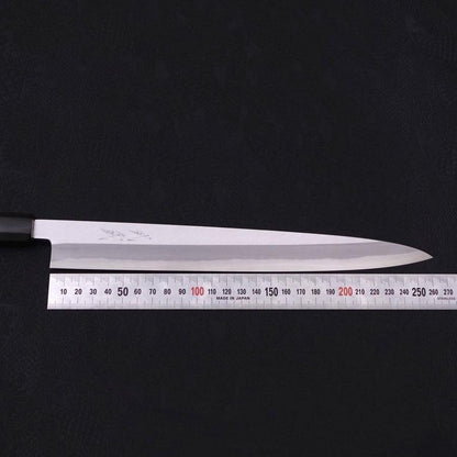 Yanagiba Blue Steel #2 Kasumi Buffalo Magnolia Handle 270mm