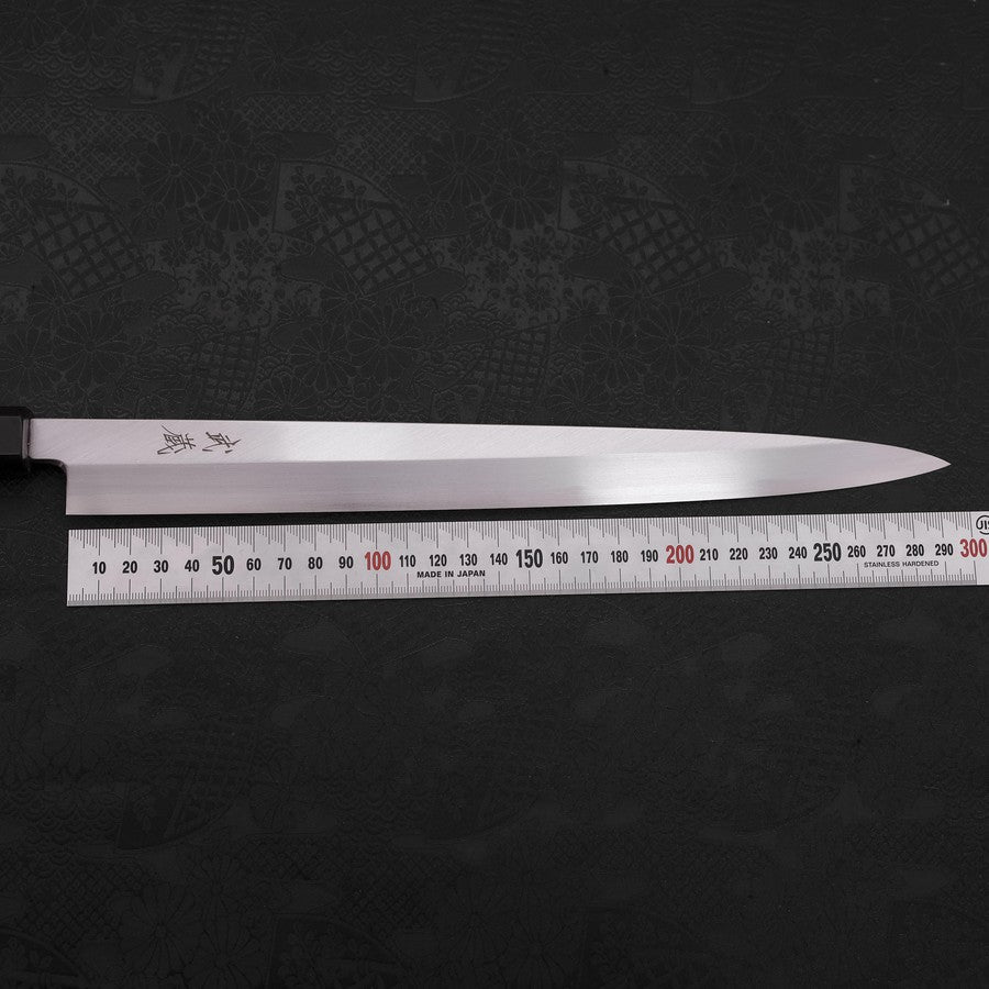 Yanagiba Blue Steel #2 Kasumi Buffalo Wenge Handle 300mm